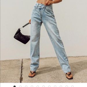 PRINCESS POLLY “holly asymmetric straight leg jean